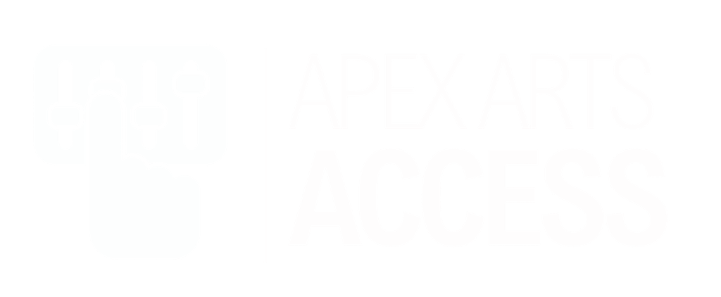 About 1 FADER LOGO APEX ARTS ACCESS white e1759638691624